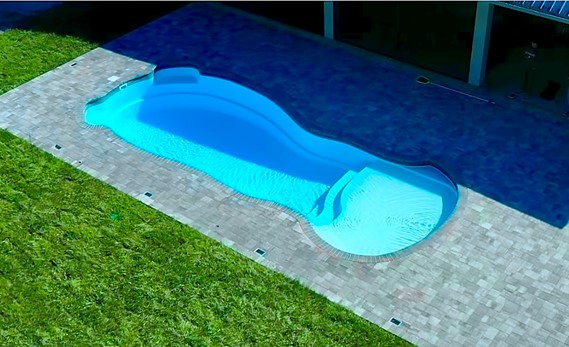 Roatan Beach Fiberglass Pool by Rainforest Pools USA